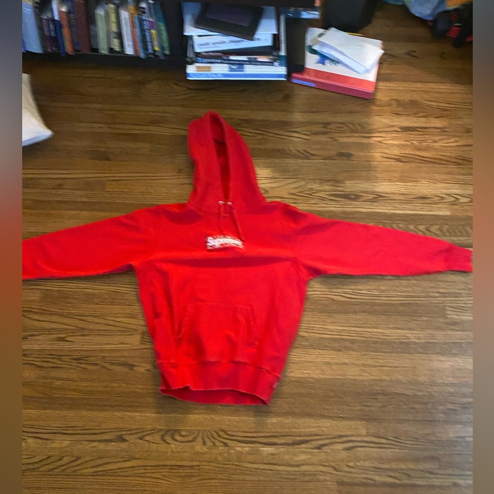 Supreme bandana red box logo hoodie